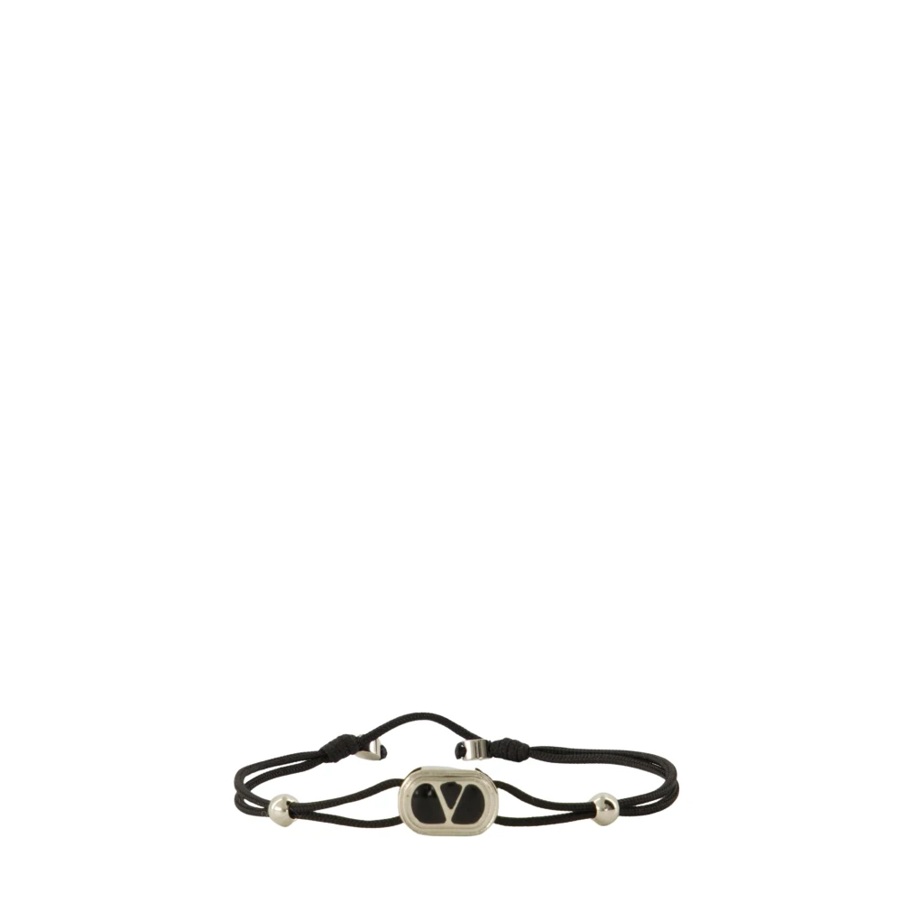 Valentino Garavani Men's Black Ovalette Bracelet - Bracelets - One Size - Accessories