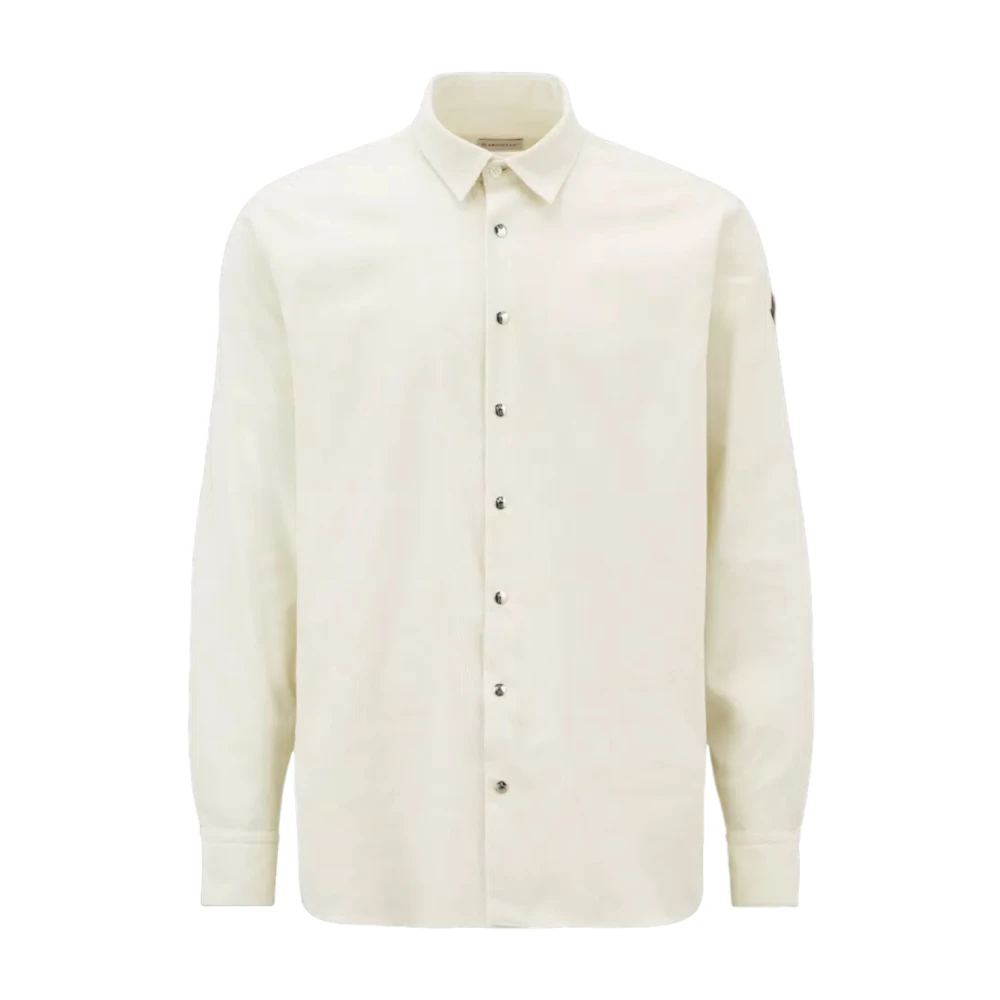 Moncler Corduroy Overhemd Off-White Klassieke Stijl White Heren