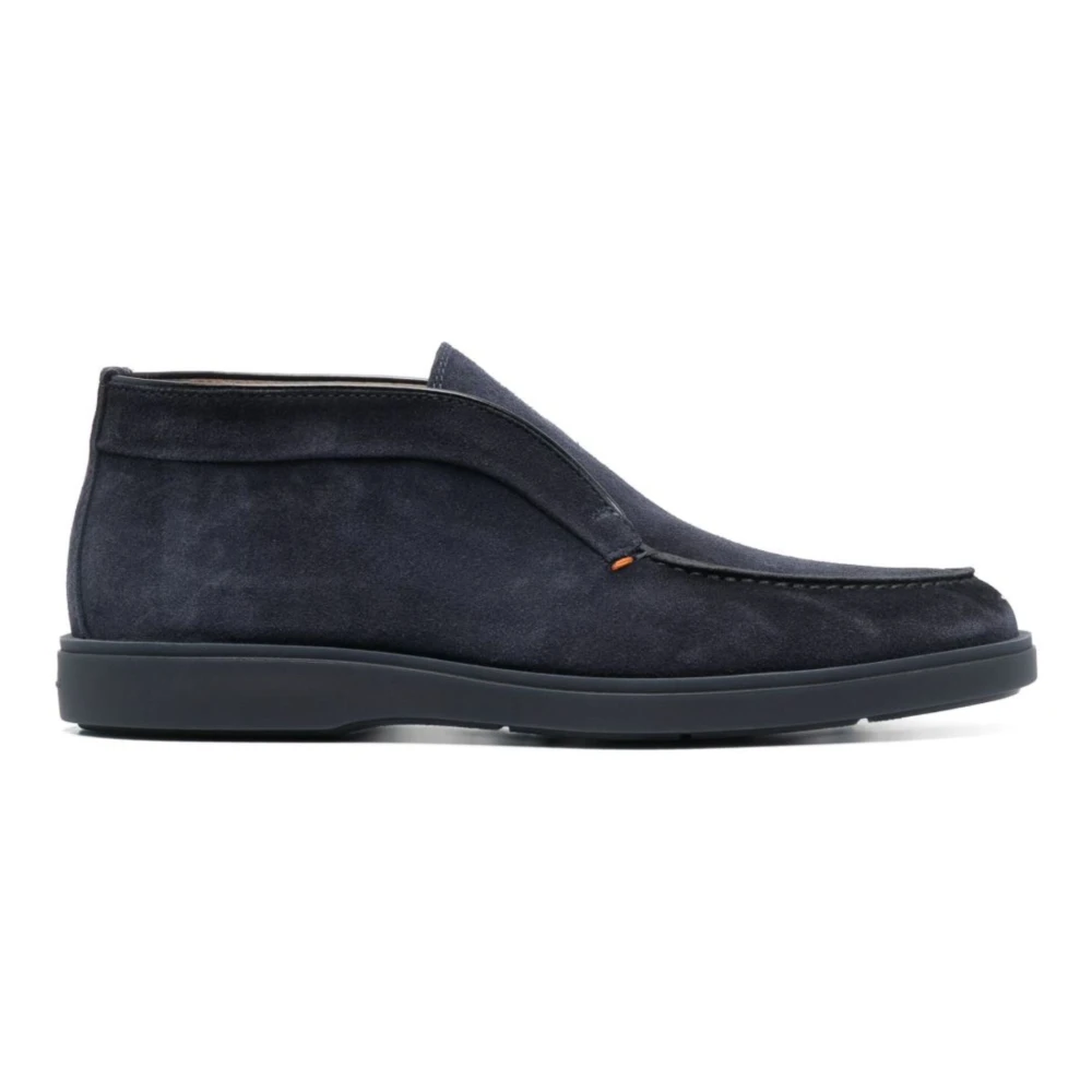 Santoni Boneless Gex Desert Boot - Male - Ankle Boots - Blue - 10 Uk - Shoes