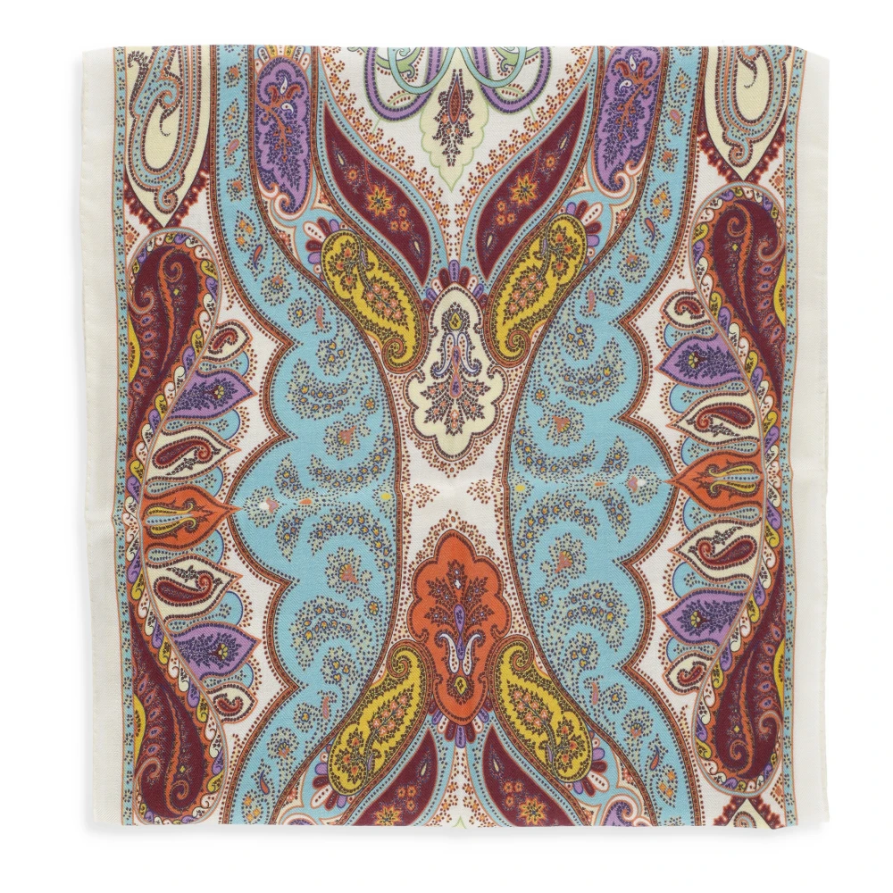 ETRO Multicolor Paisley Print Kasjmier Zijden Sjaal Multicolor Dames