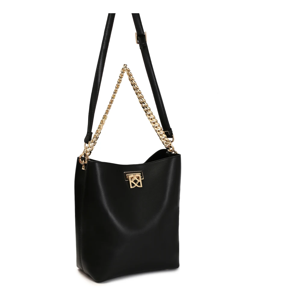 Kazar Elegante leren tas met ketting Black Dames