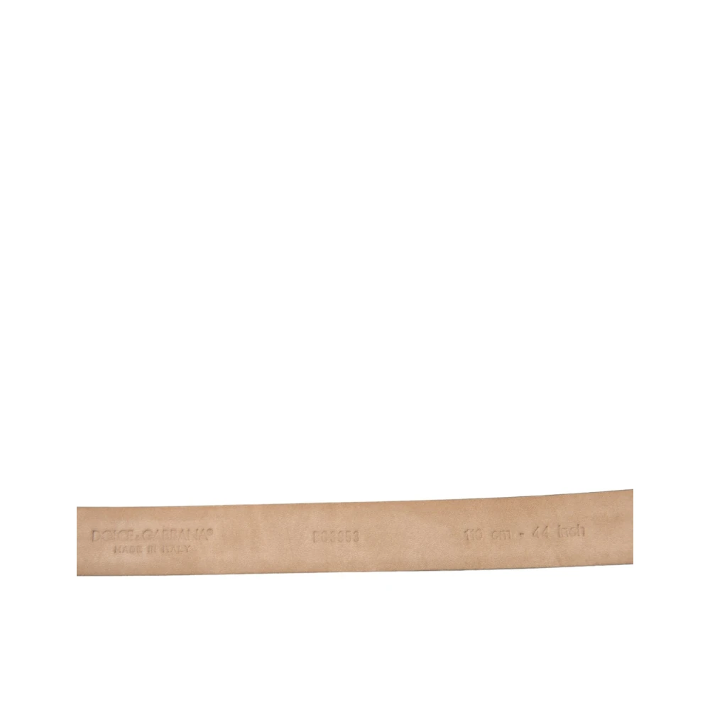 Dolce & Gabbana Elegante leren riem met opvallende gesp Brown Heren