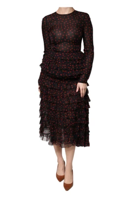 Silk Layered Midi Dress