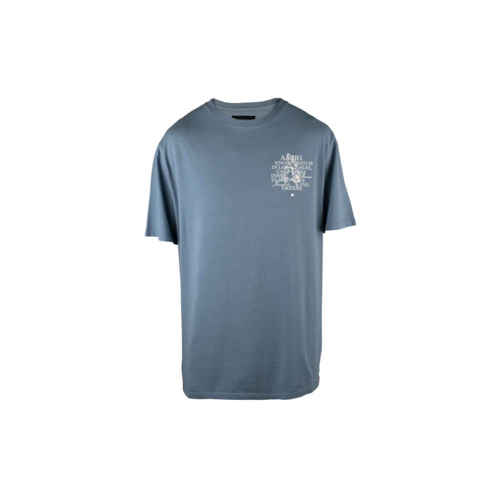 Amiri Blauw Katoenen T-Shirt met Logo Blue Heren