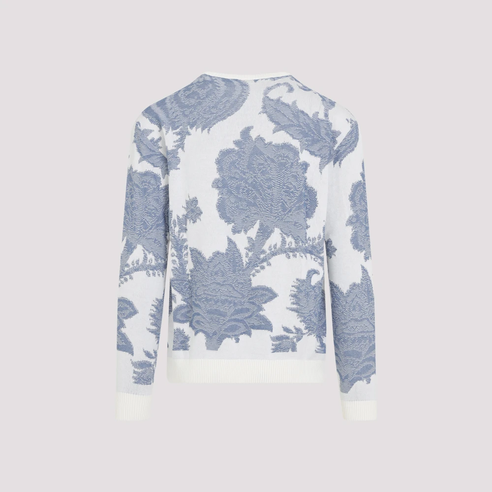 ETRO Bicolour Gebreide C-Hals Trui Multicolor Heren