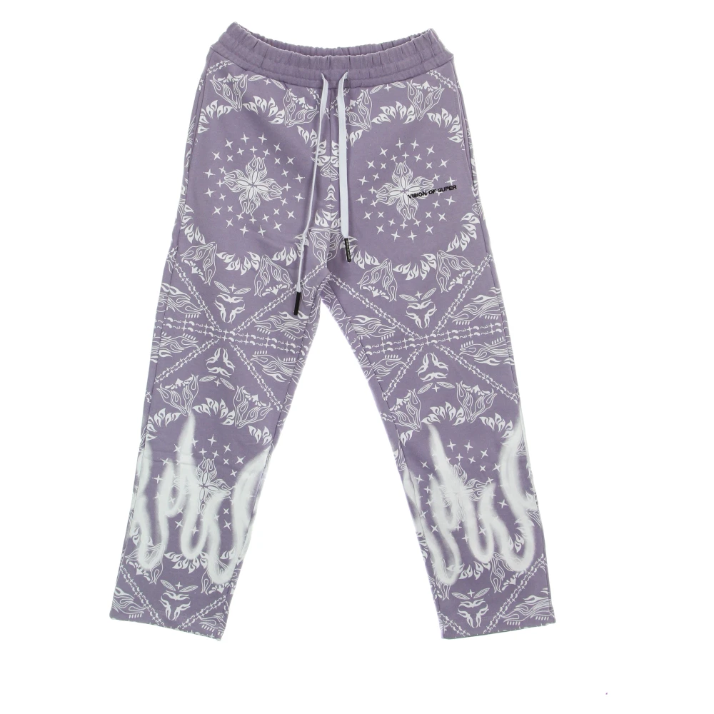 Vision OF Super Bandana Print Lichtgewicht Trainingsbroek Purple Heren