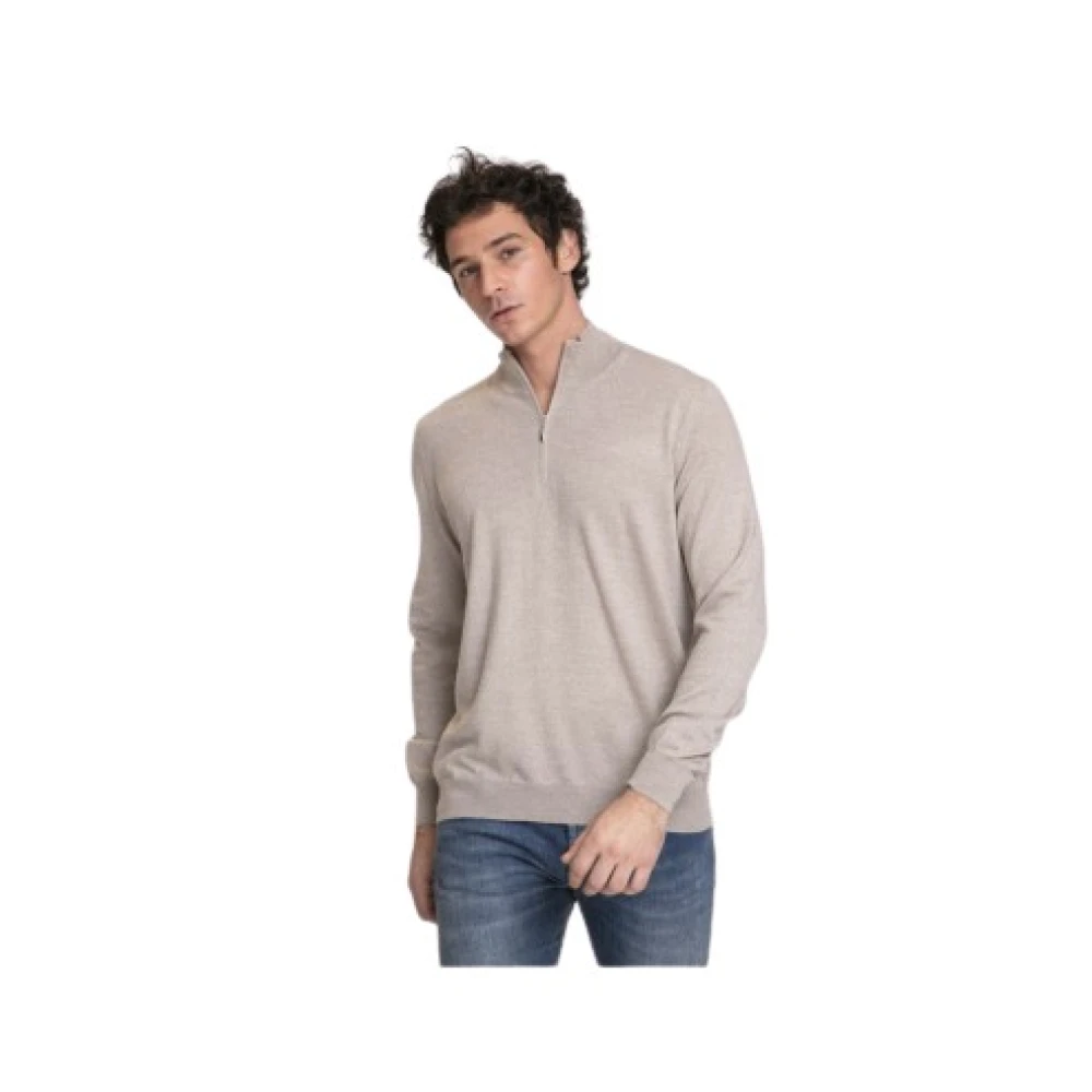 Gran Sasso Mannelijk Beige Truien & Vesten Heren, S, Wol, Scoltruipen