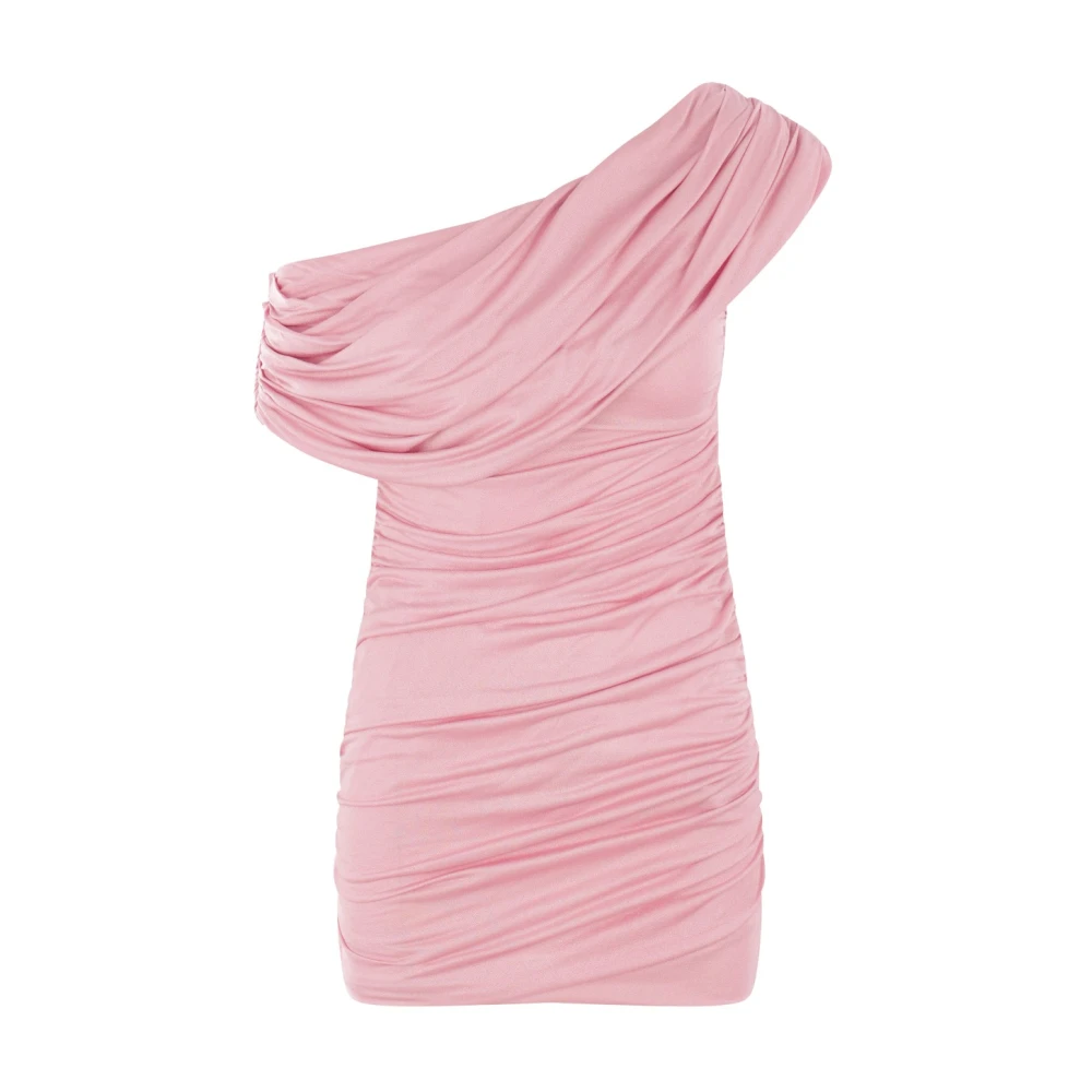 Blumarine Roze One-Shoulder Jersey Jurk Pink Dames