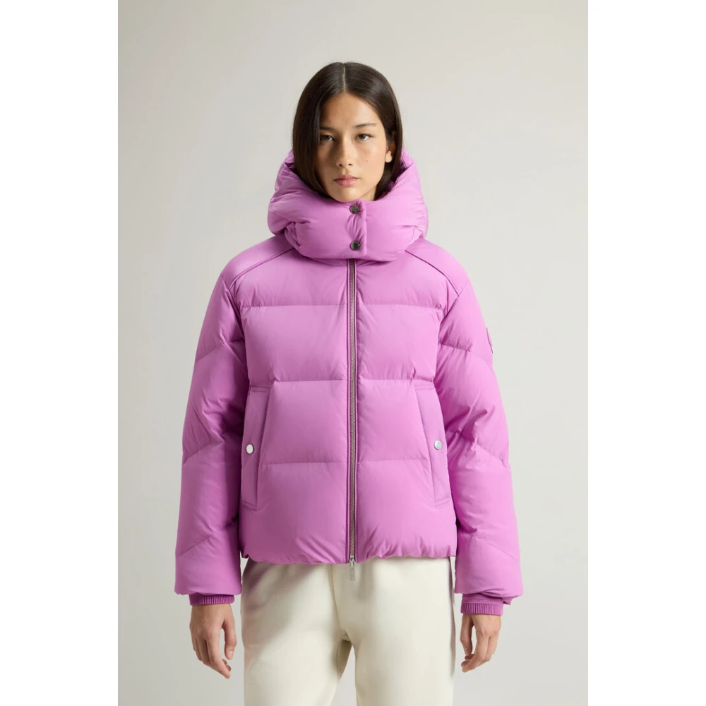Woolrich Alsea Parka stretch nylon jack Pink Dames