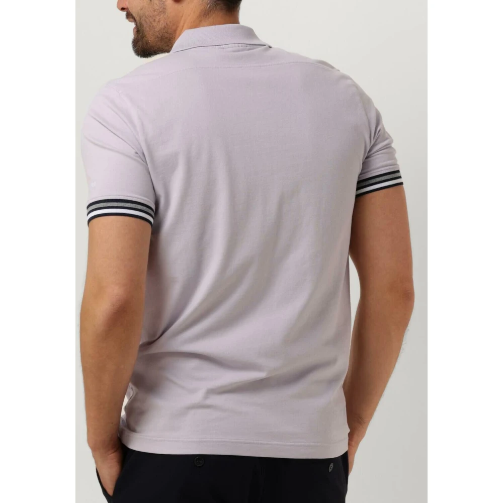 Genti Lila Polo Shirt Trendy Stijl Purple Heren