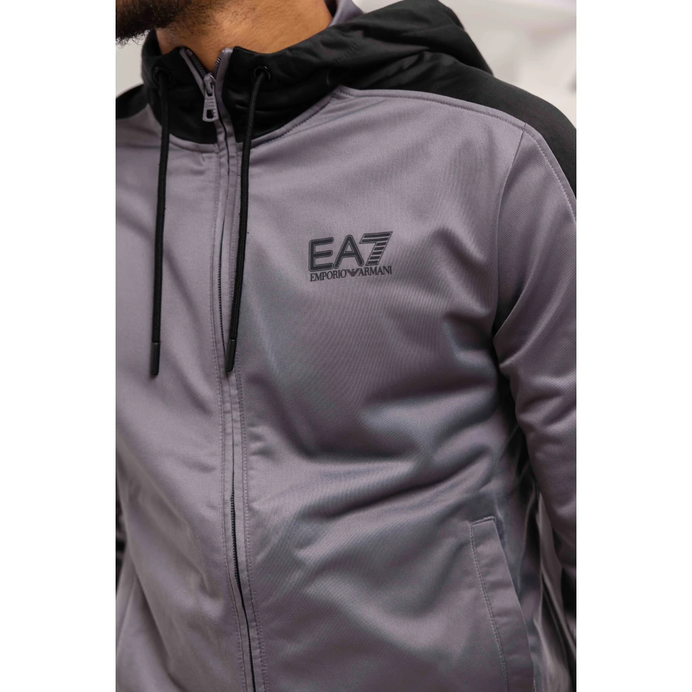 Emporio Armani Grijze Heren Trainingspak Met Capuchon Sportieve Stijl Gray Heren