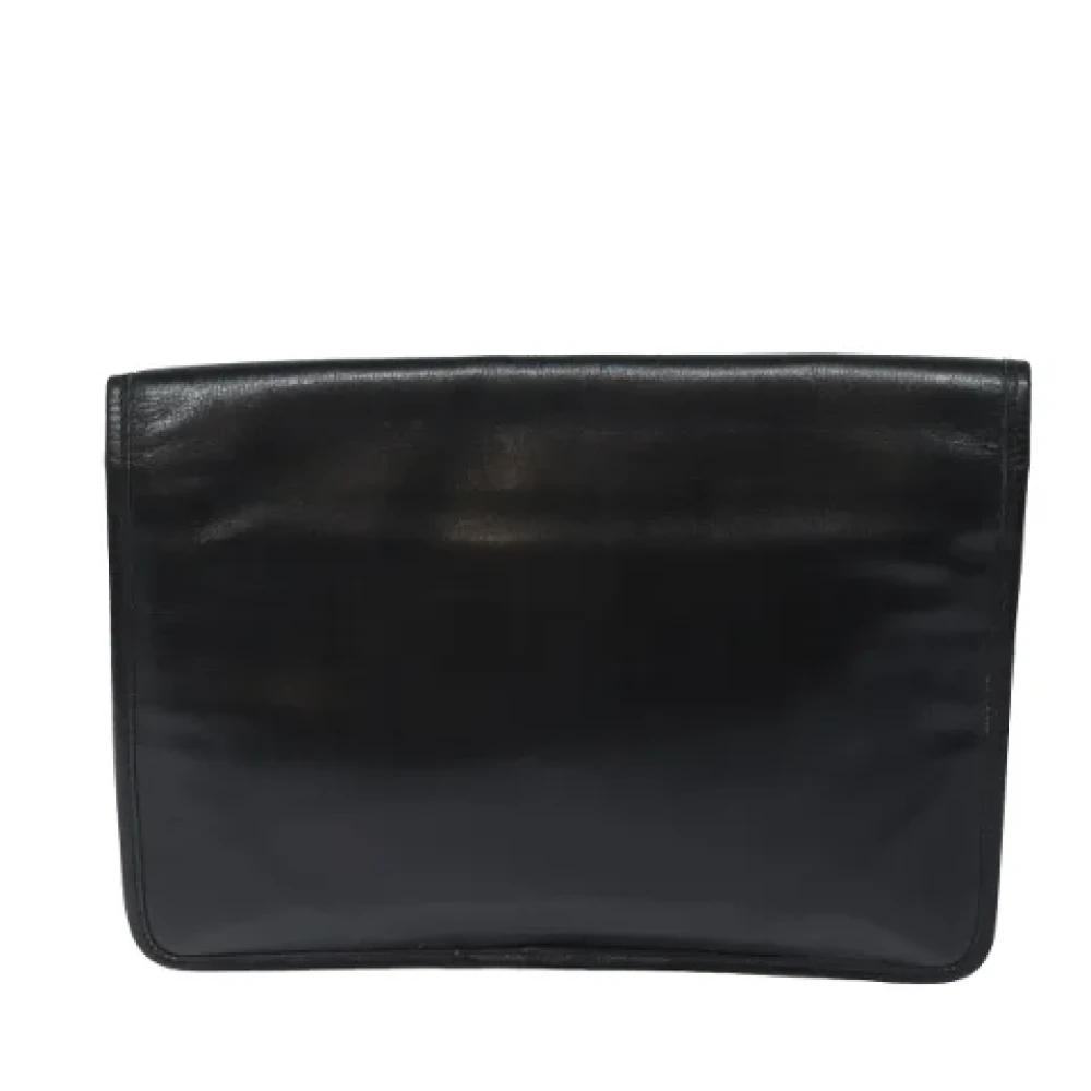 Celine Vintage Pre-owned Leather clutches Black Dames