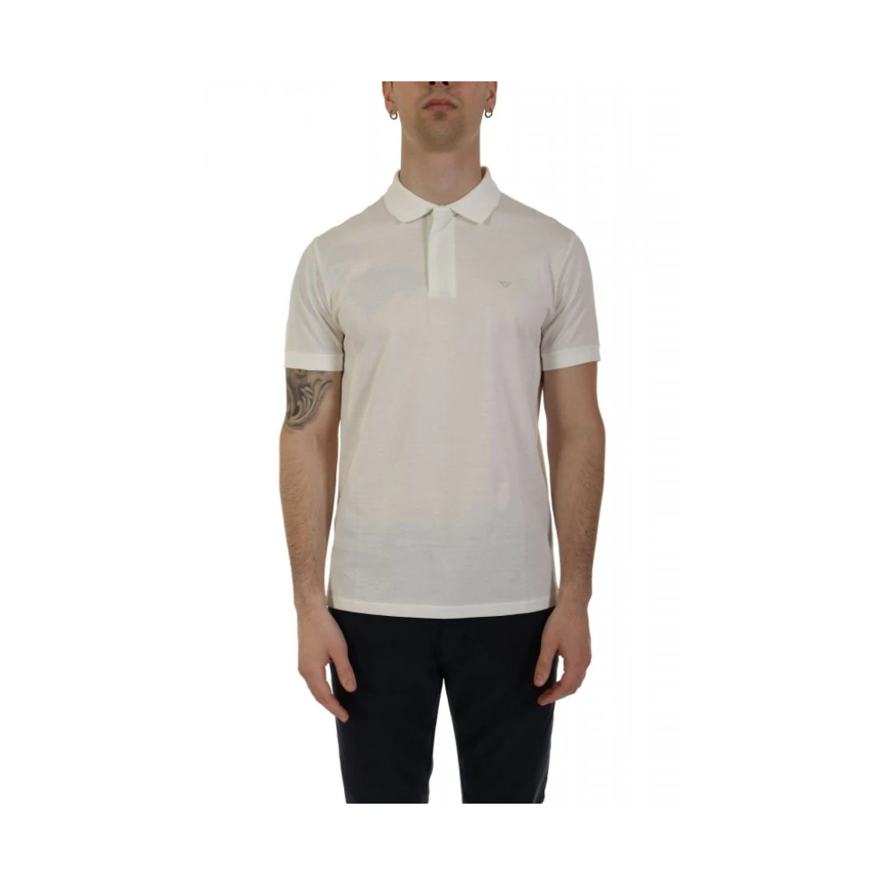Emporio Armani Herr Vit Toppar M, Polo Logo