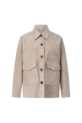 Grå Taupe Mocka Overshirt