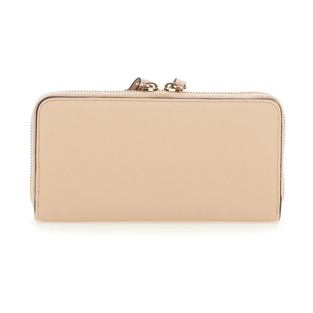 Chloé Roze Alphabet Logo Plaque Leren Portemonnee Pink Dames
