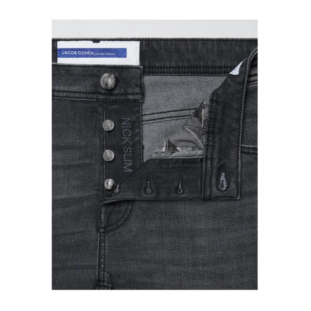 Jacob Cohën Premium Zwart Slim Fit Katoenen Jeans Black Heren