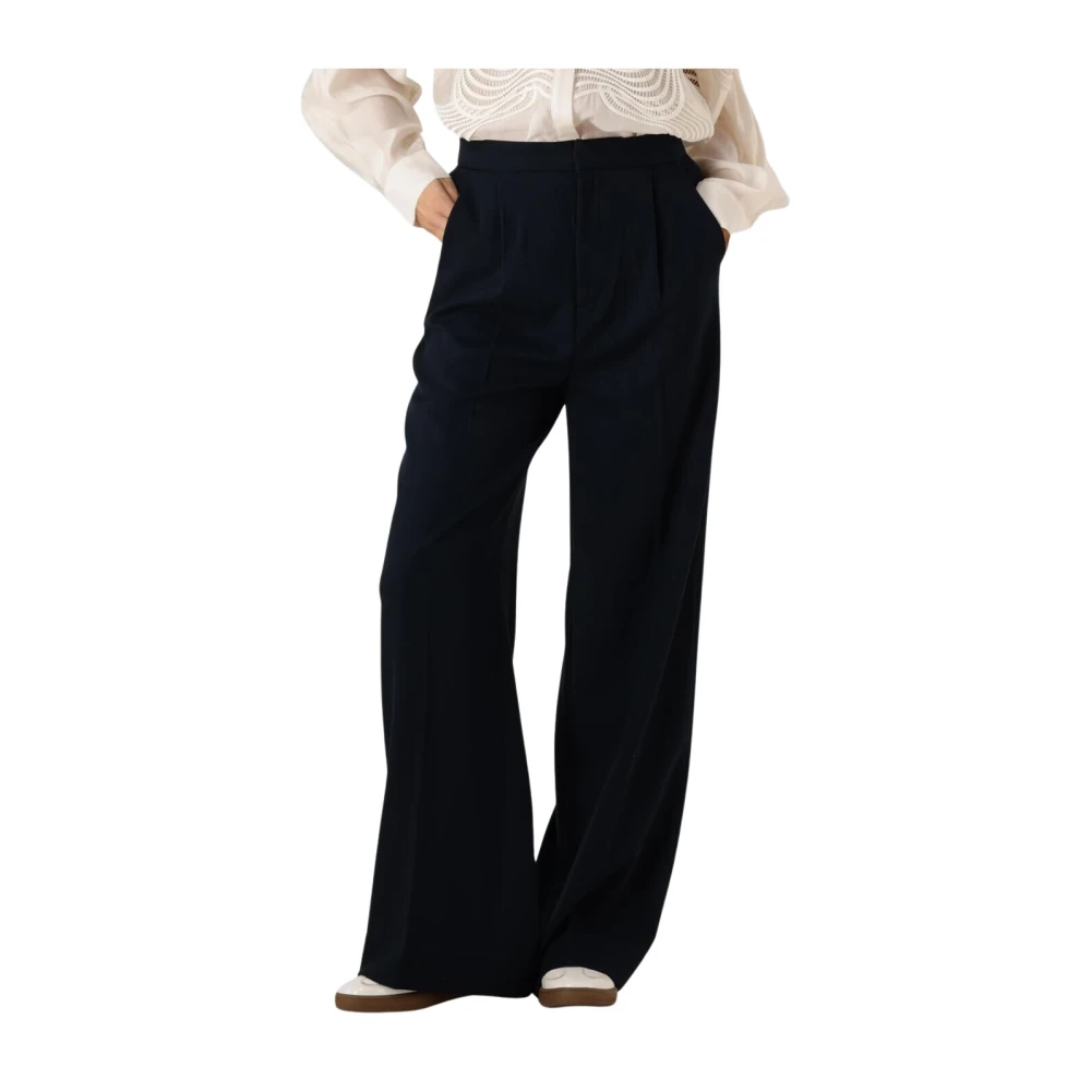 Copenhagen Muse Women's Blue Wide Trousers, Xs, Elegant Tailored Trousers
