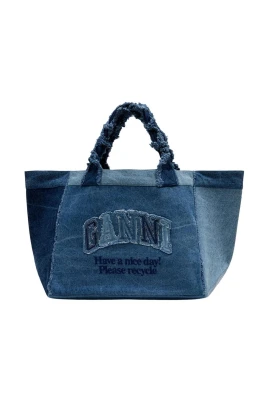 Denim Tote Bag med broderad logotyp