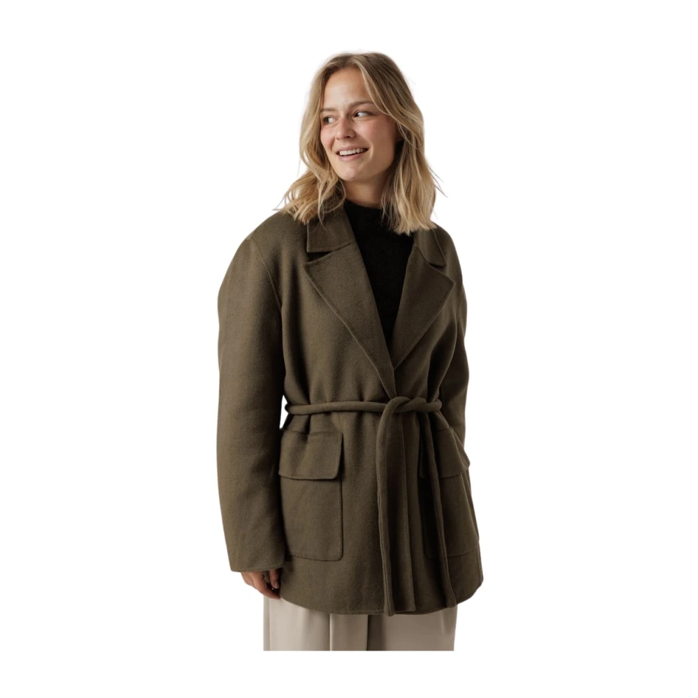 Samsøe Zeeschildpad Oversized Jas Green Dames