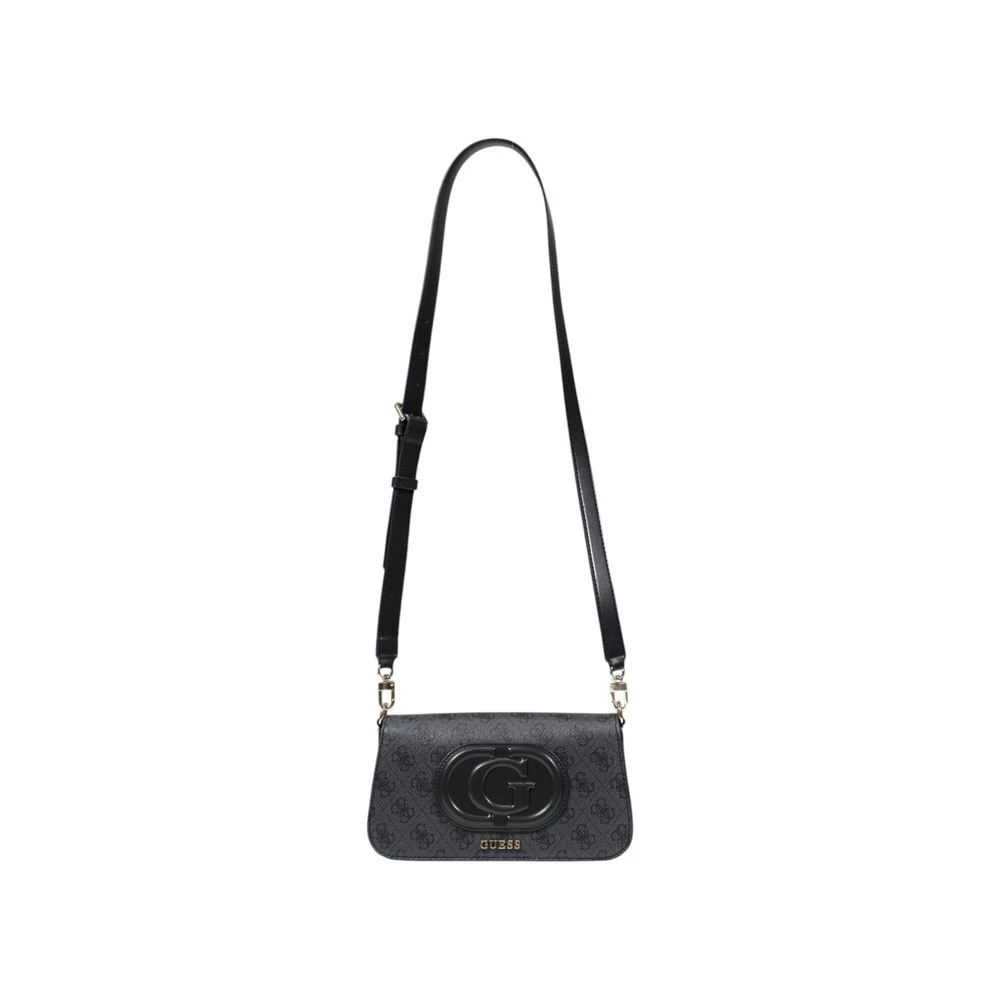 Guess Zwarte Polyethyleen Handtas Herfst Winter Collectie Black Dames
