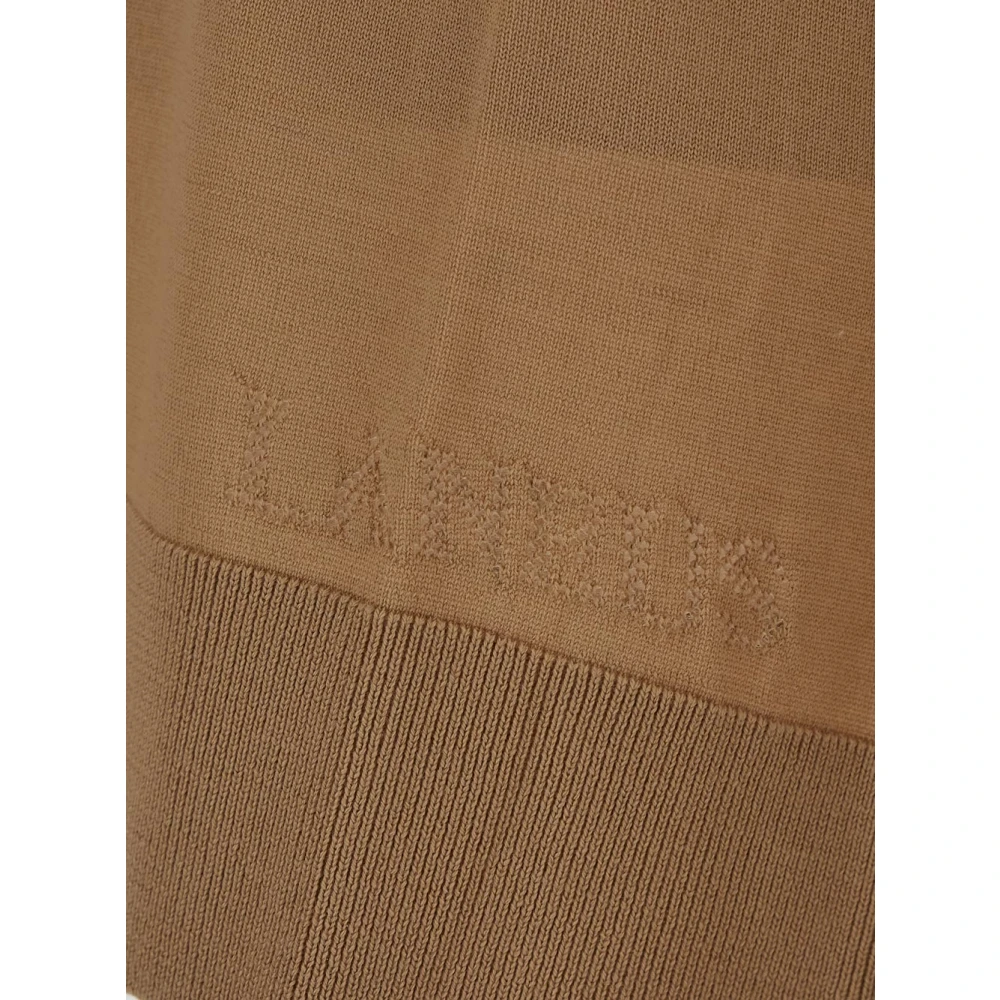 Laneus Wol Crewneck Gebreid Brown Heren