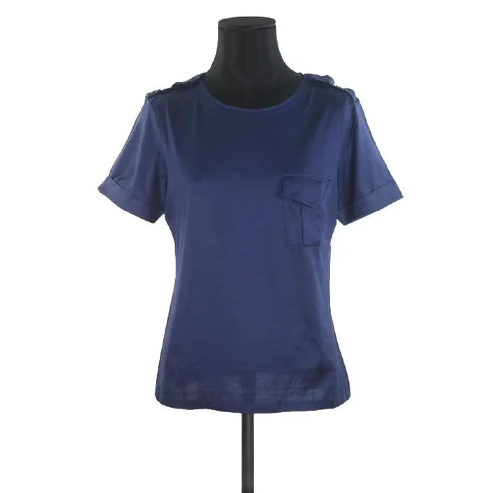 Mugler Pre-owned Cotton tops Blue Dames