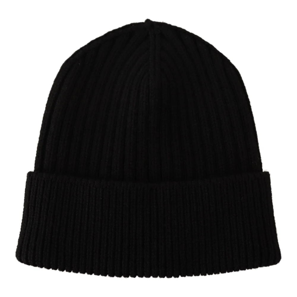 Dolce & Gabbana Unisex Black Cable Knit Beanie Hat