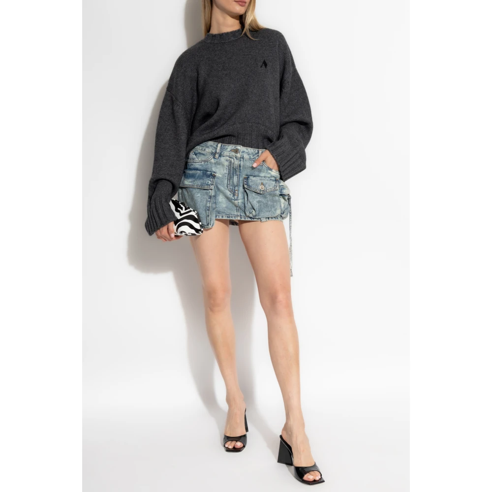 The Attico Korte spijkerrok in cargo stijl Blue Dames