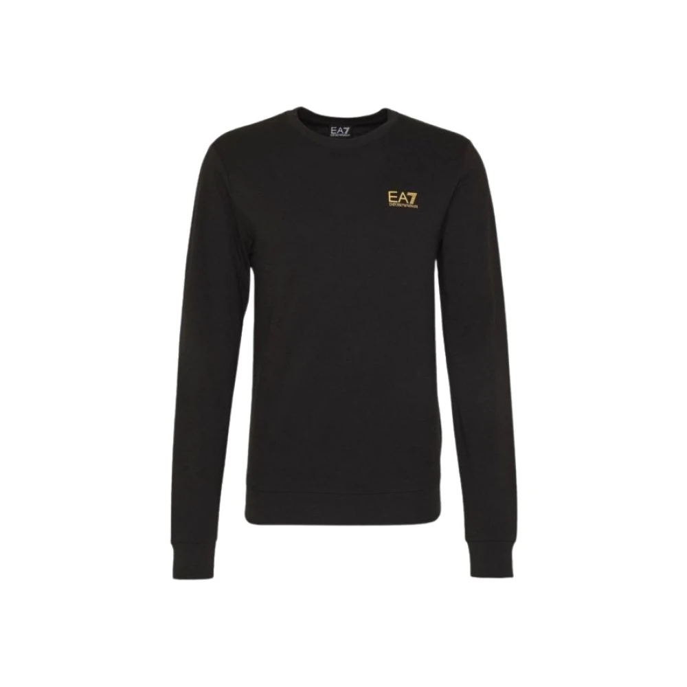 Emporio Armani EA7 Core Identity Sweater Heren Zwart Goud Black Heren