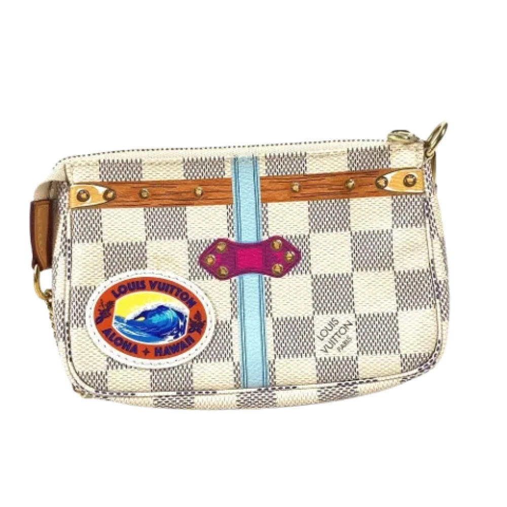Louis Vuitton Vintage Pre-owned Cotton louis-vuitton-bags White Dames