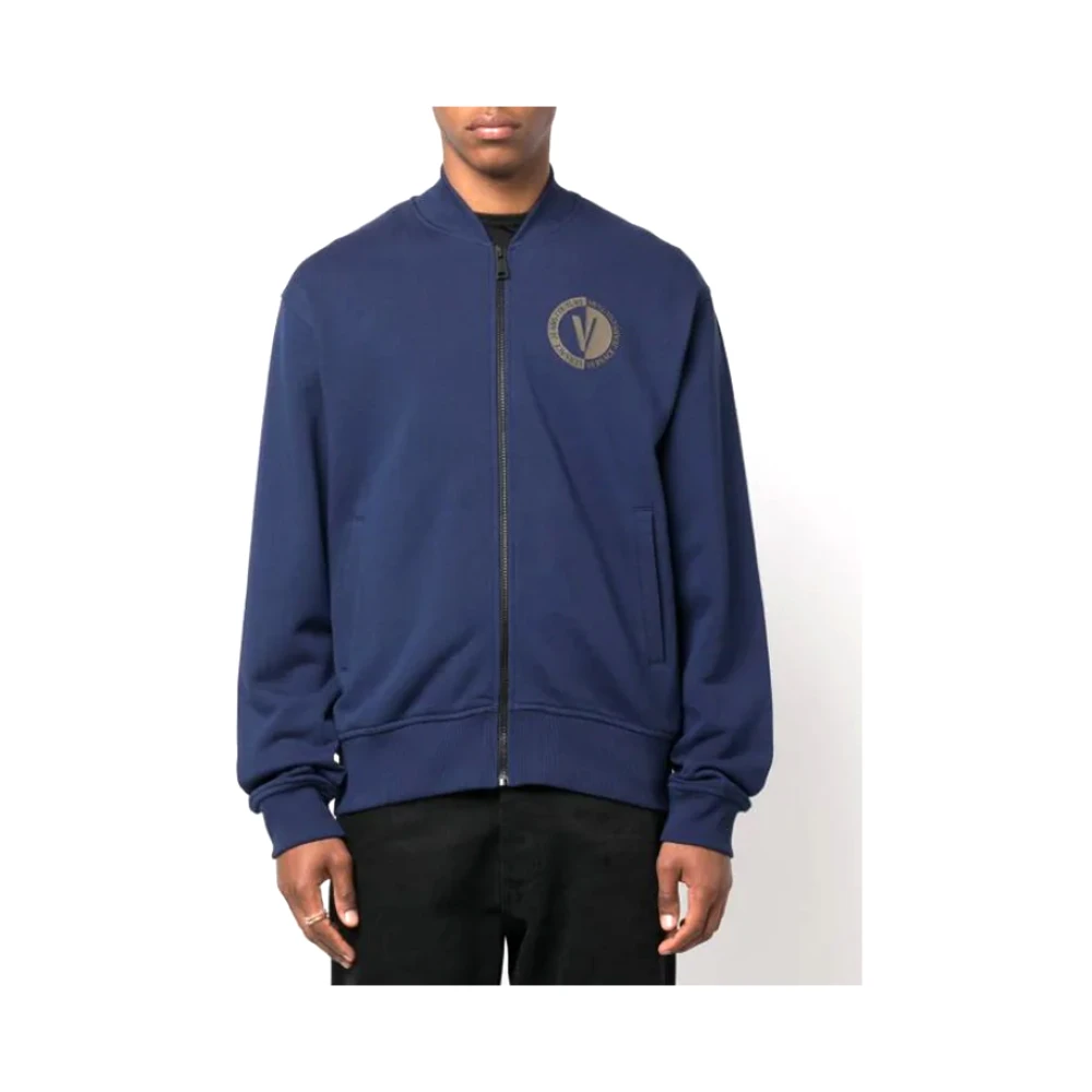 Versace Jeans Couture Navy Logo Sweatshirt Blue Heren