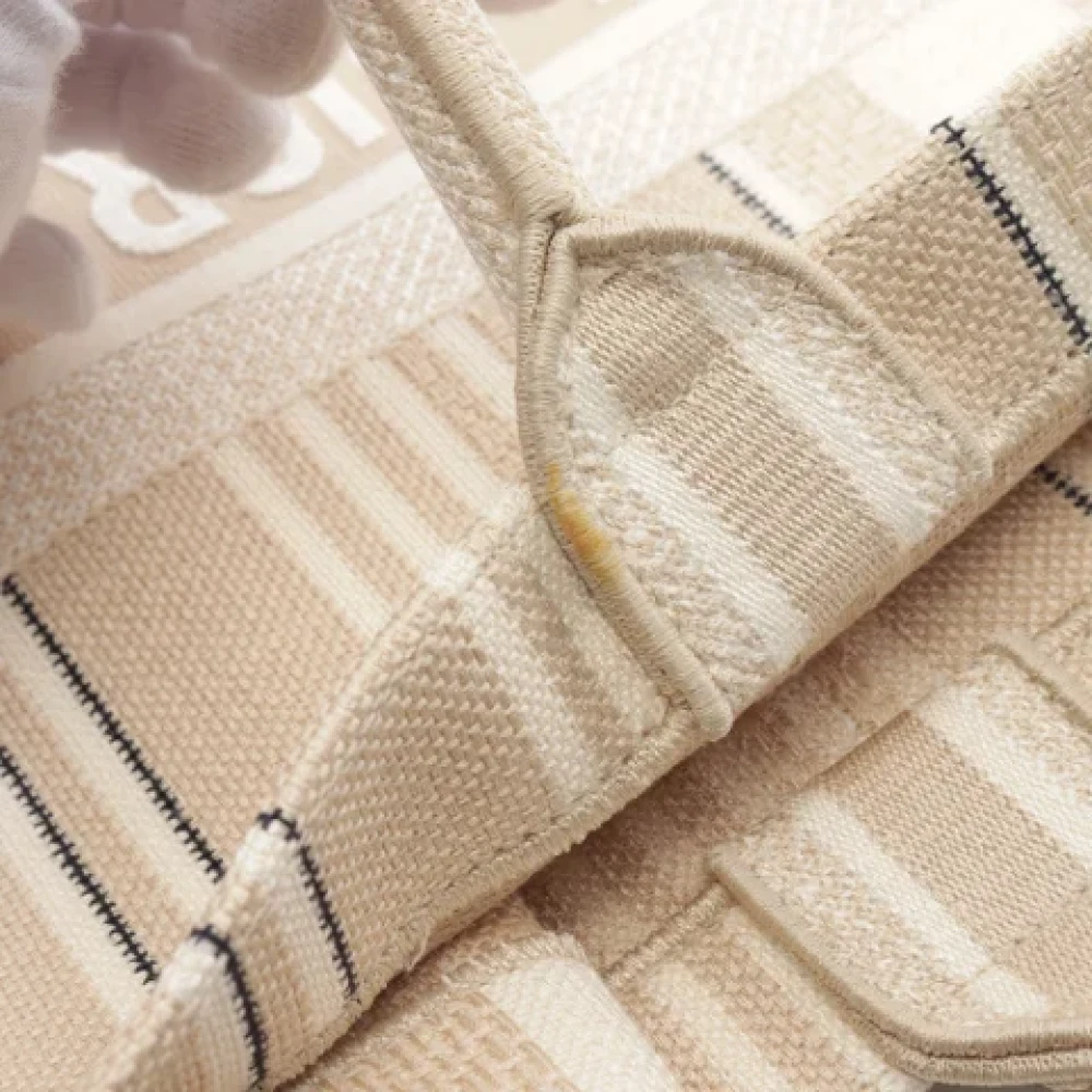 Dior Vintage Pre-owned Cotton dior-bags Beige Dames