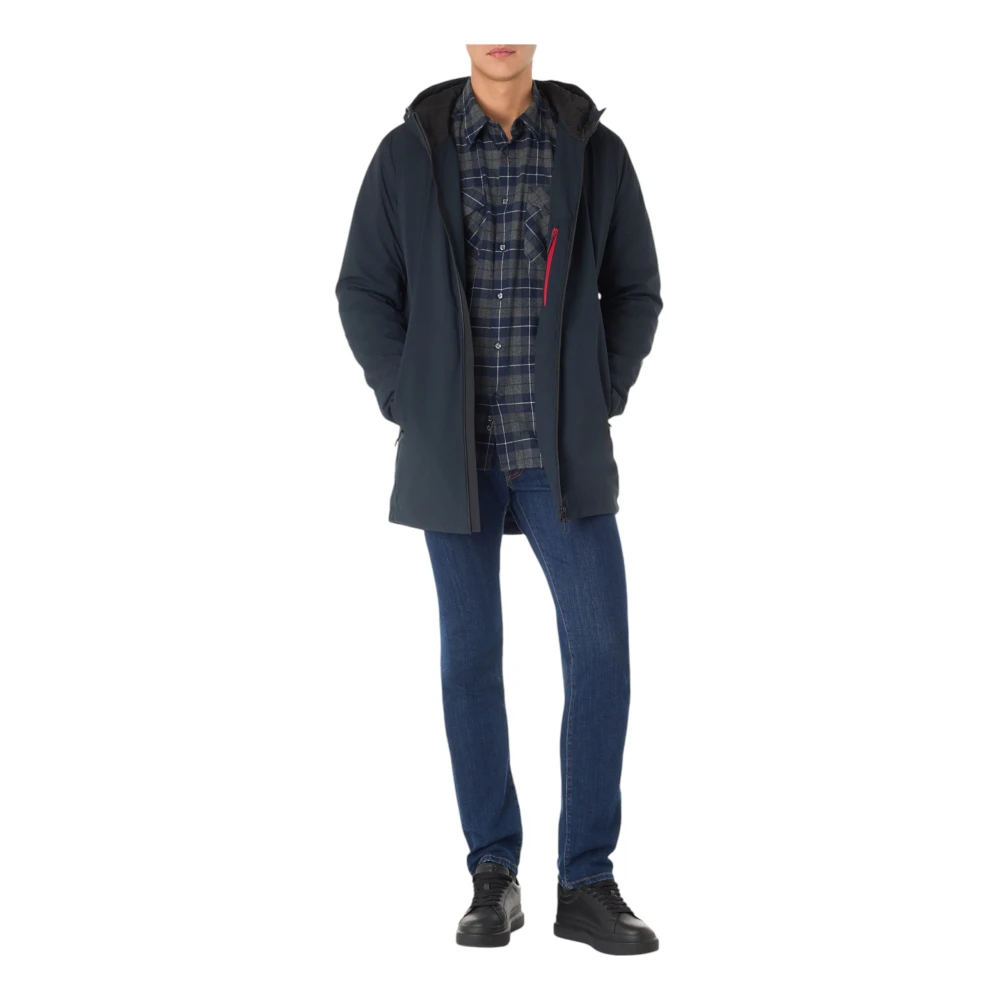 People of Shibuya Parka Met Capuchon Blue Heren