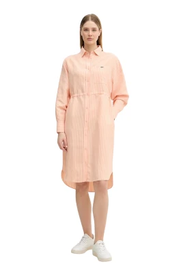 Skjortklänning i linneblandning, oversized