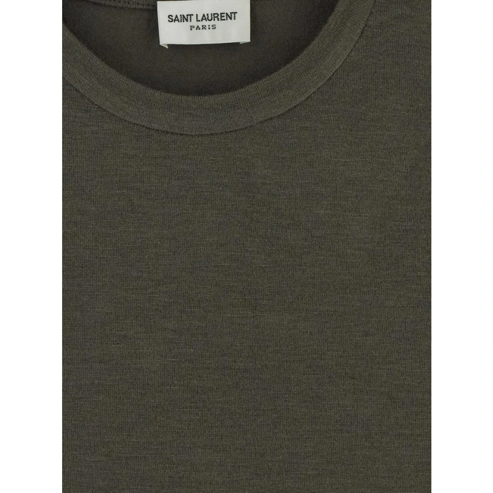 Saint Laurent Chique Mouwloze Top in Viscose Gray Dames