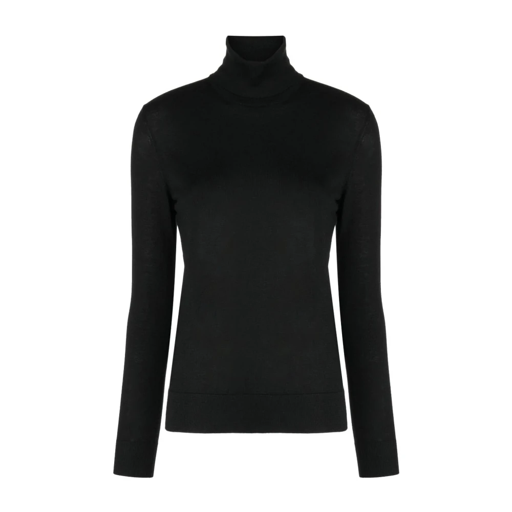 Ralph Lauren Black Long Sleeve Pullover - Female - Turtlenecks - Xl - Knitwear