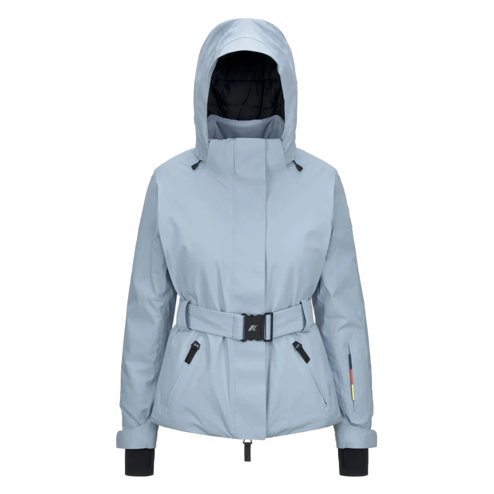 K-way Blauwe Micro Twill 2 Lagen Jas Blue Dames