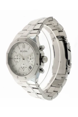 Octagon Chronograph Stål Klocka