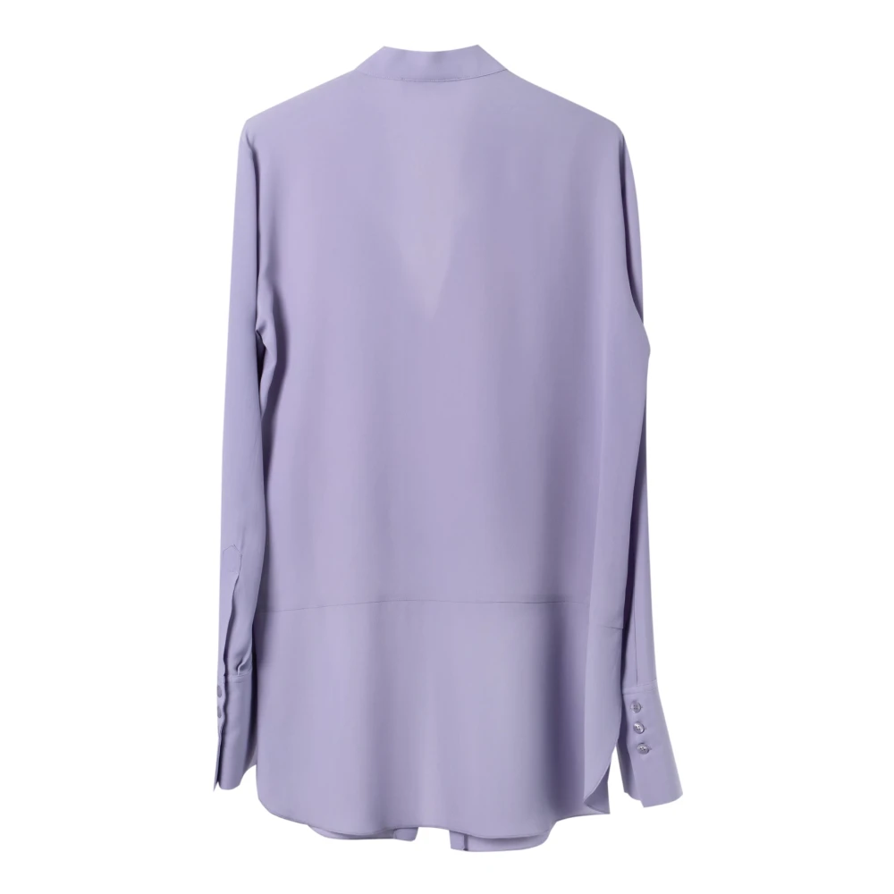 Seafarer Zijden V-hals Blouse Purple Dames