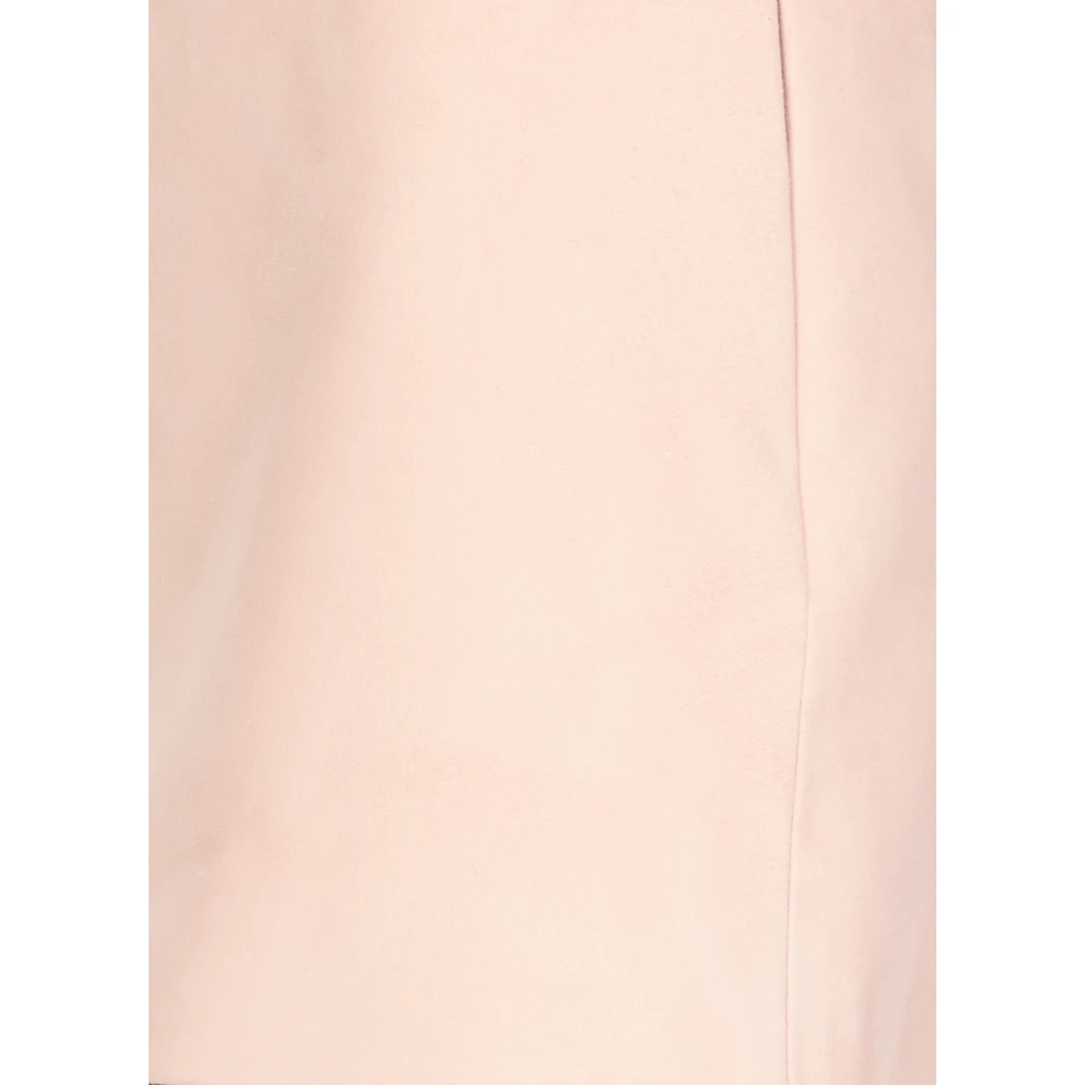 Khaite Roze Leren Rok Zijrits Sluiting Pink Dames