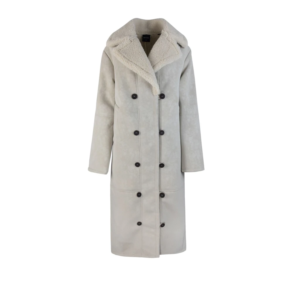 Daily Paper Lamé Oversized Coat Beige Dames