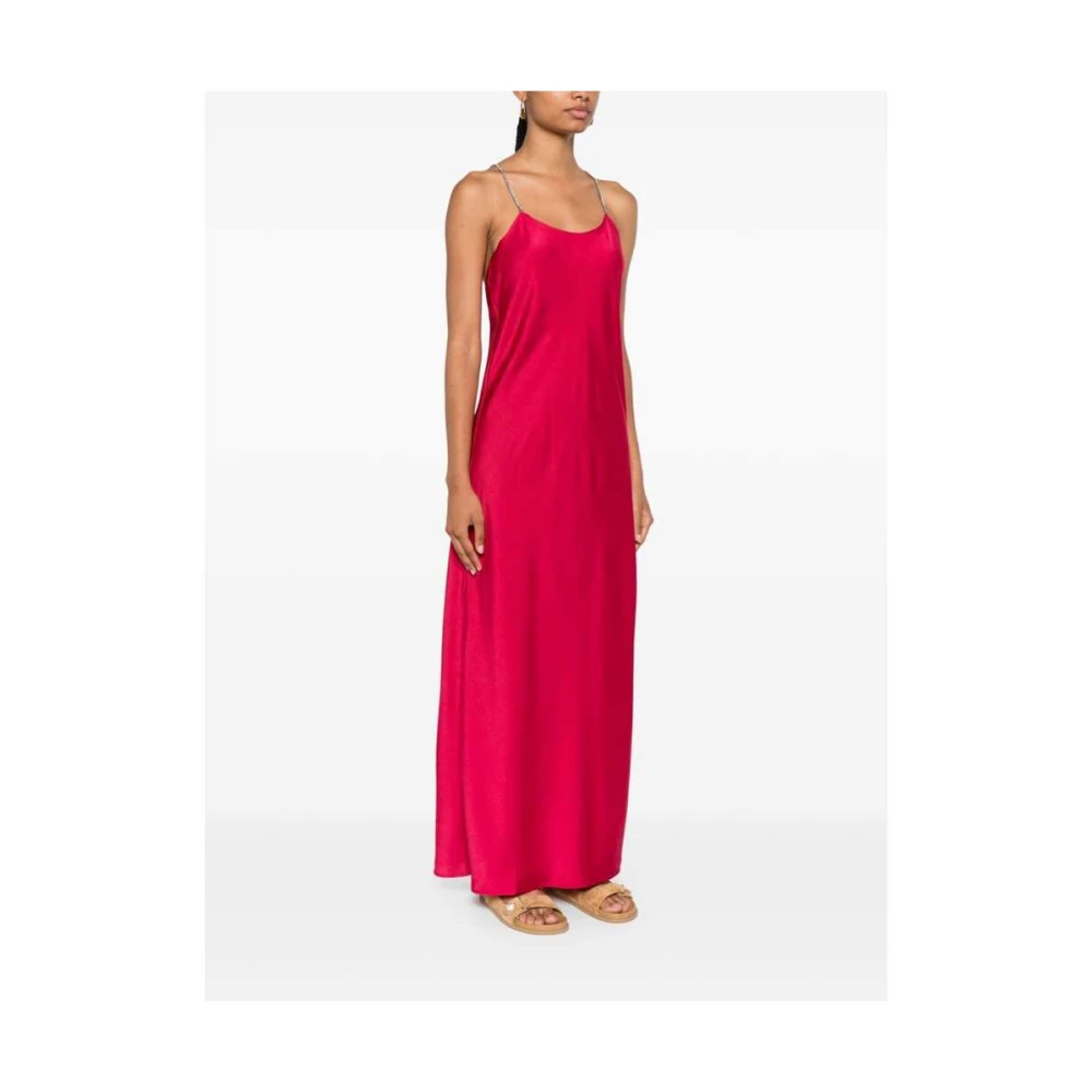 BA&SH Framboosroze Shift Jurk met Kettingdetail Pink Dames