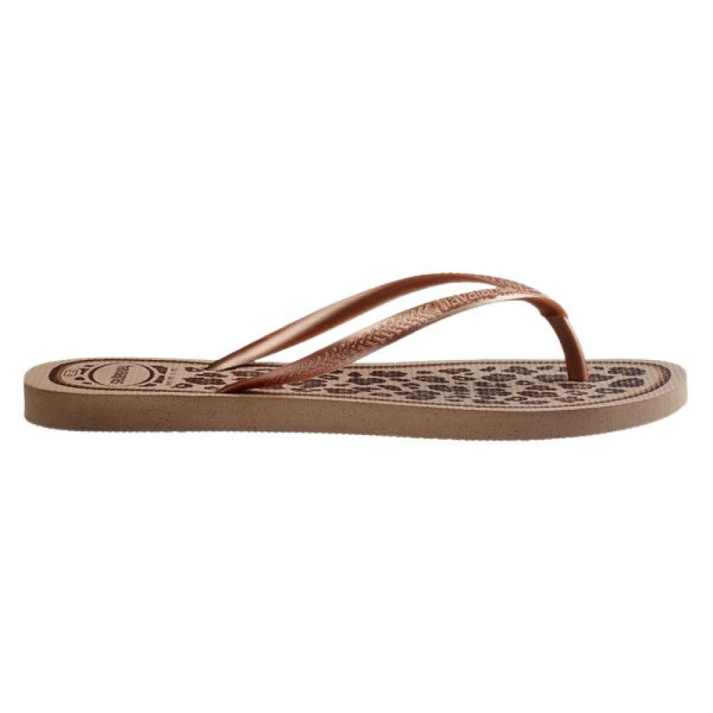 Havaianas Slim Animals - Female - Flip Flops - Yellow - 8 Uk - Shoes