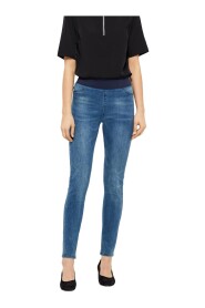 High-waisted Stretch Denim Jeans