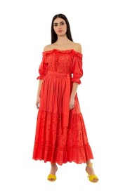 Long sangallo lace dress