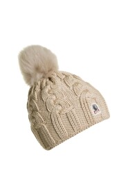 Beige CABLE HAT