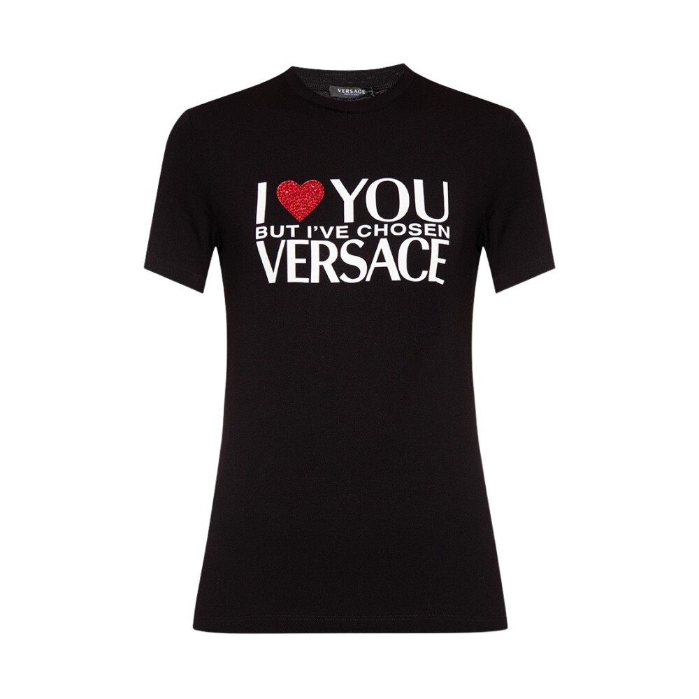 Versace Printed T-shirt Svart, Dam