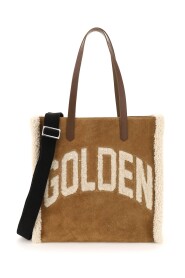 california north-south bag with shearling detail