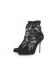 Stretch lace sock ankle boots