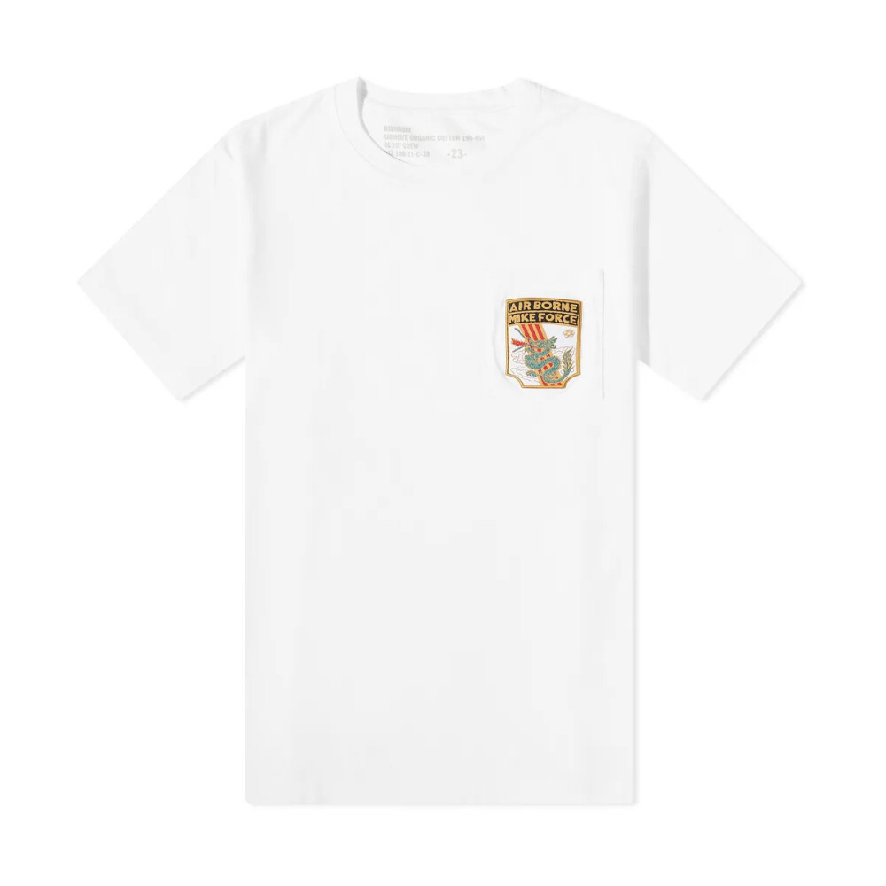 Maharishi - T-shirt med tryck - Vit -  Herr - Storlek: L,M,S